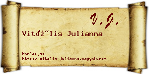 Vitális Julianna névjegykártya